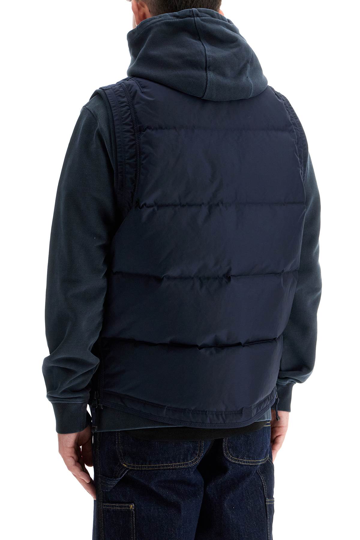 Shop Parajumpers Kobuk Down Vest In Blue Navy (blue)