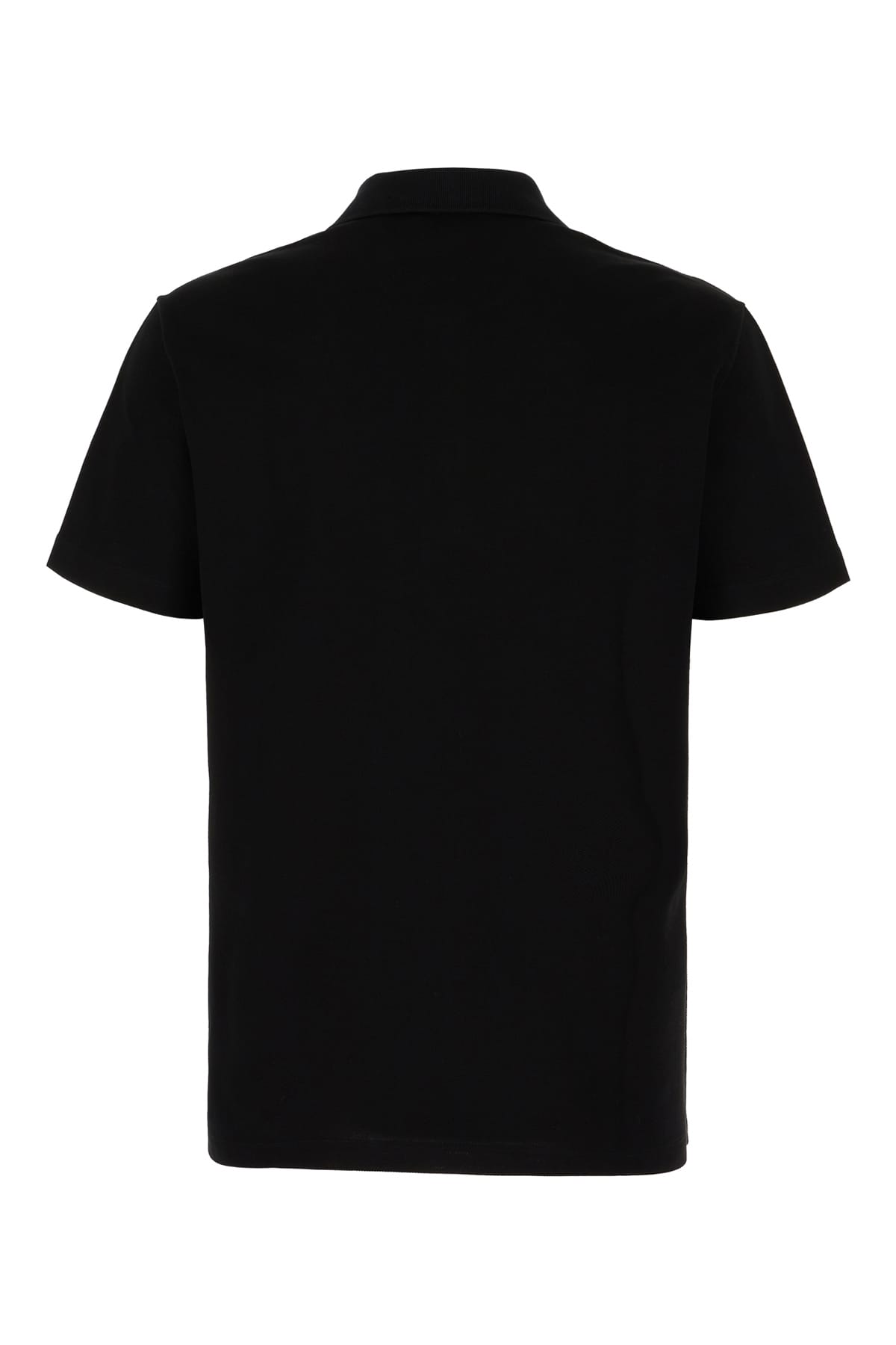 Shop Versace Black Piquet Polo Shirt