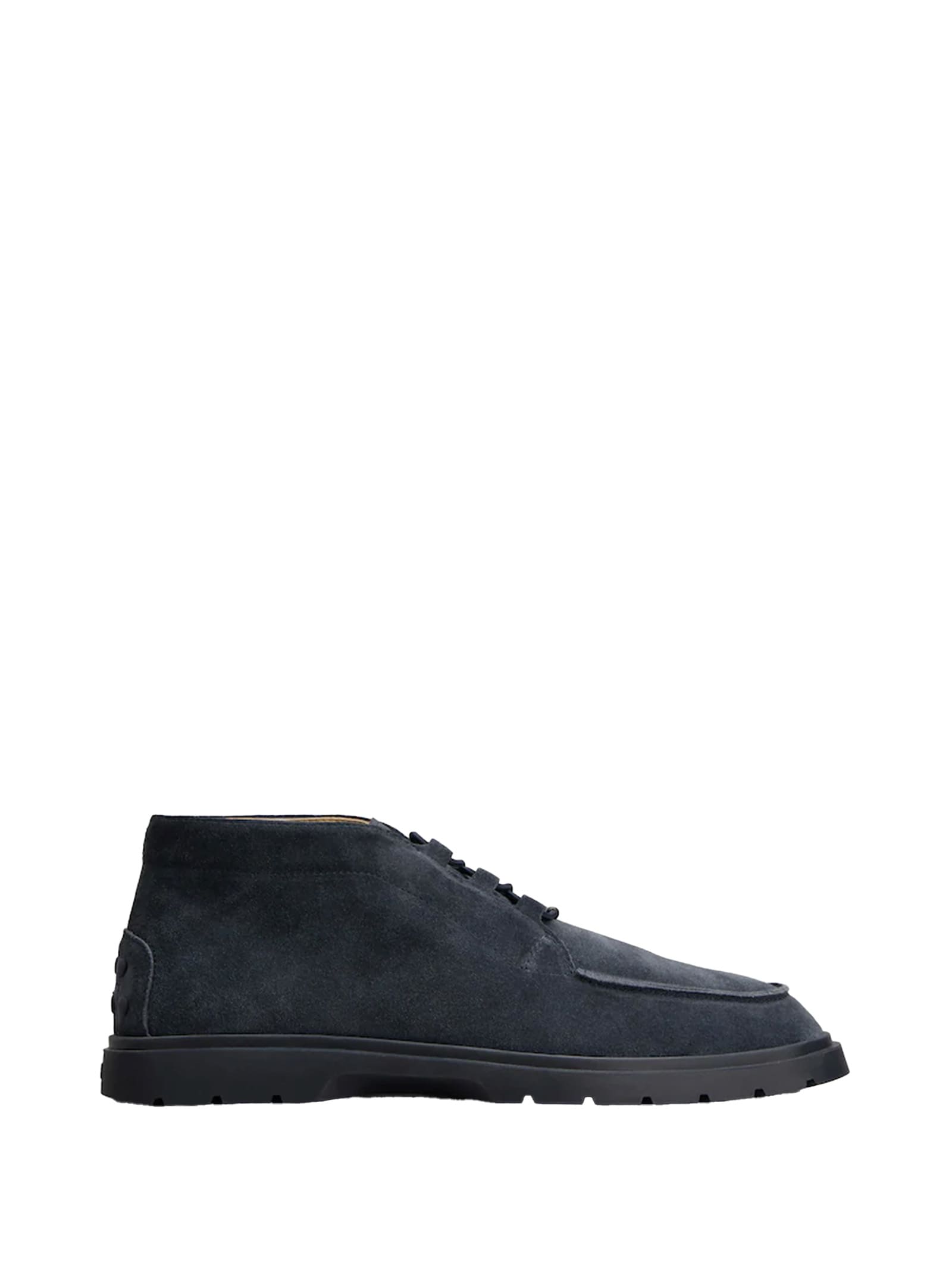 Tod's Suede Ankle Desert Boots In Blue