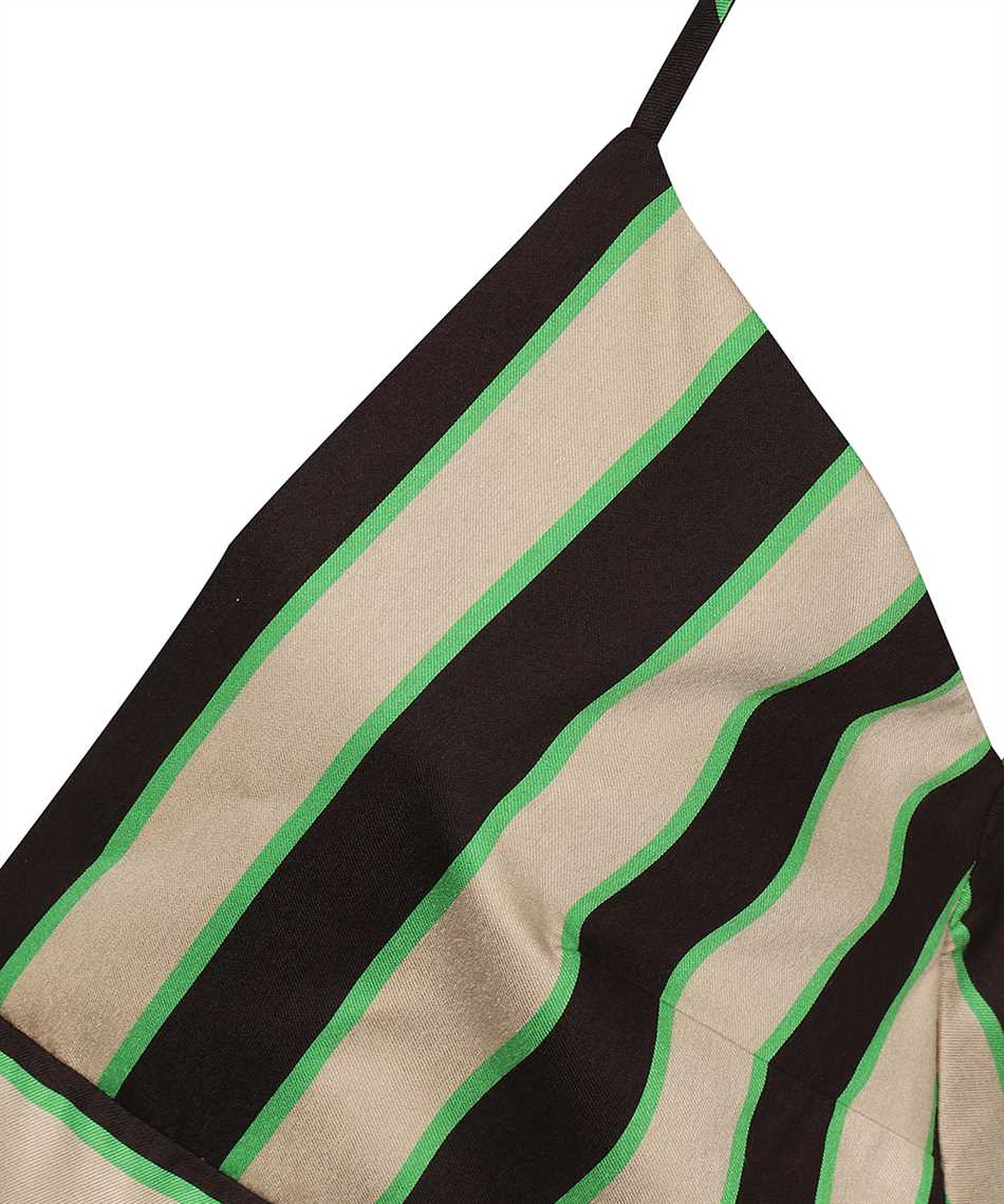 Msgm Chevron-print Rear-tie Dress In Multi