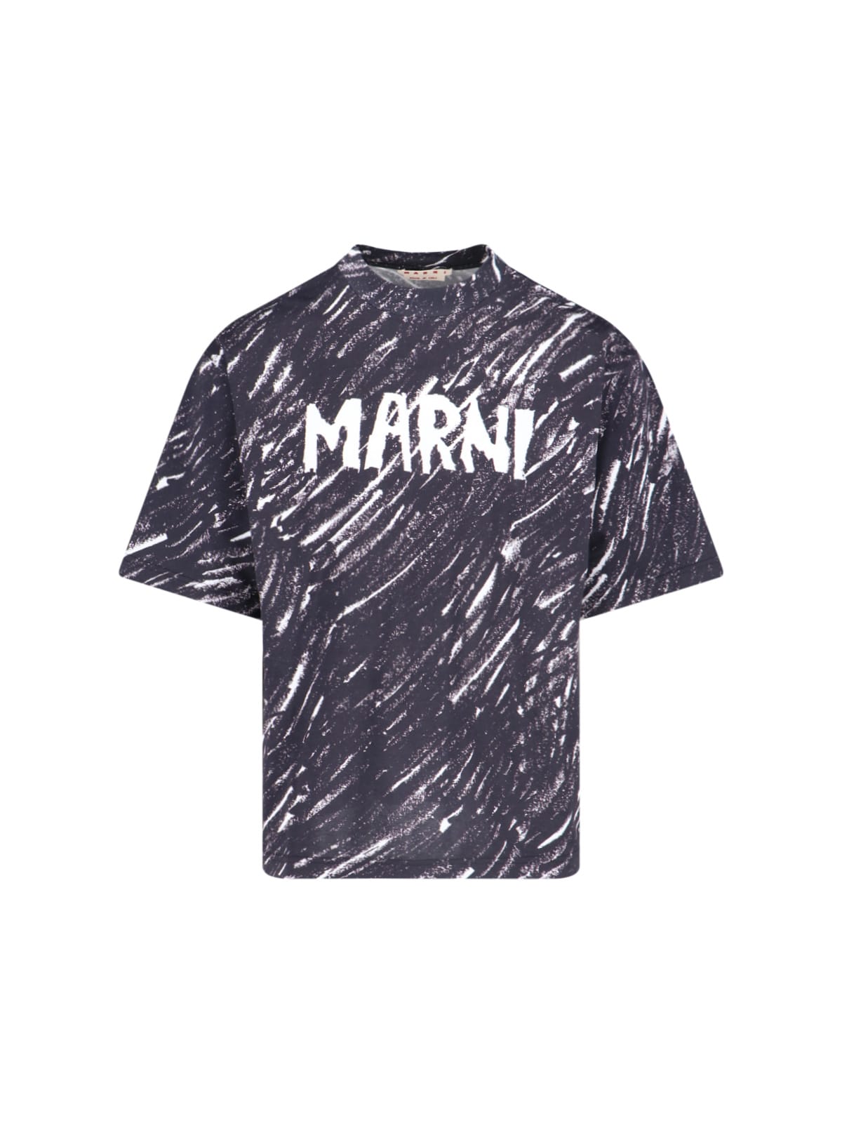 Shop Marni Printed T-shirt In Black