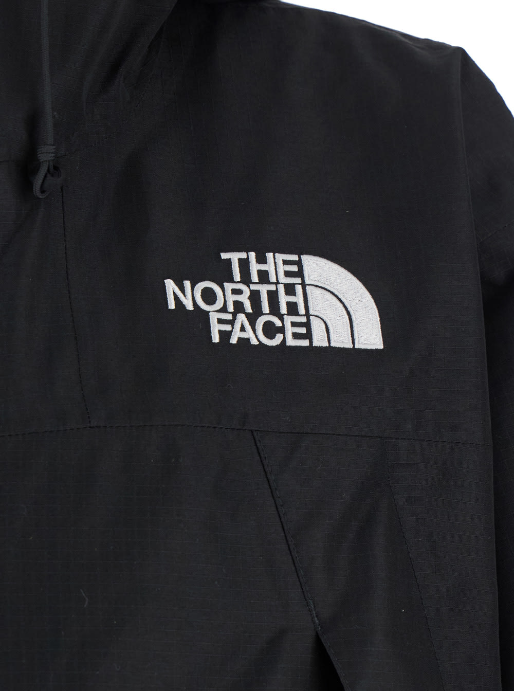 Shop The North Face Dryvent Mono Black Jacket With Logo Printed On The Front In Tech Fabric Man