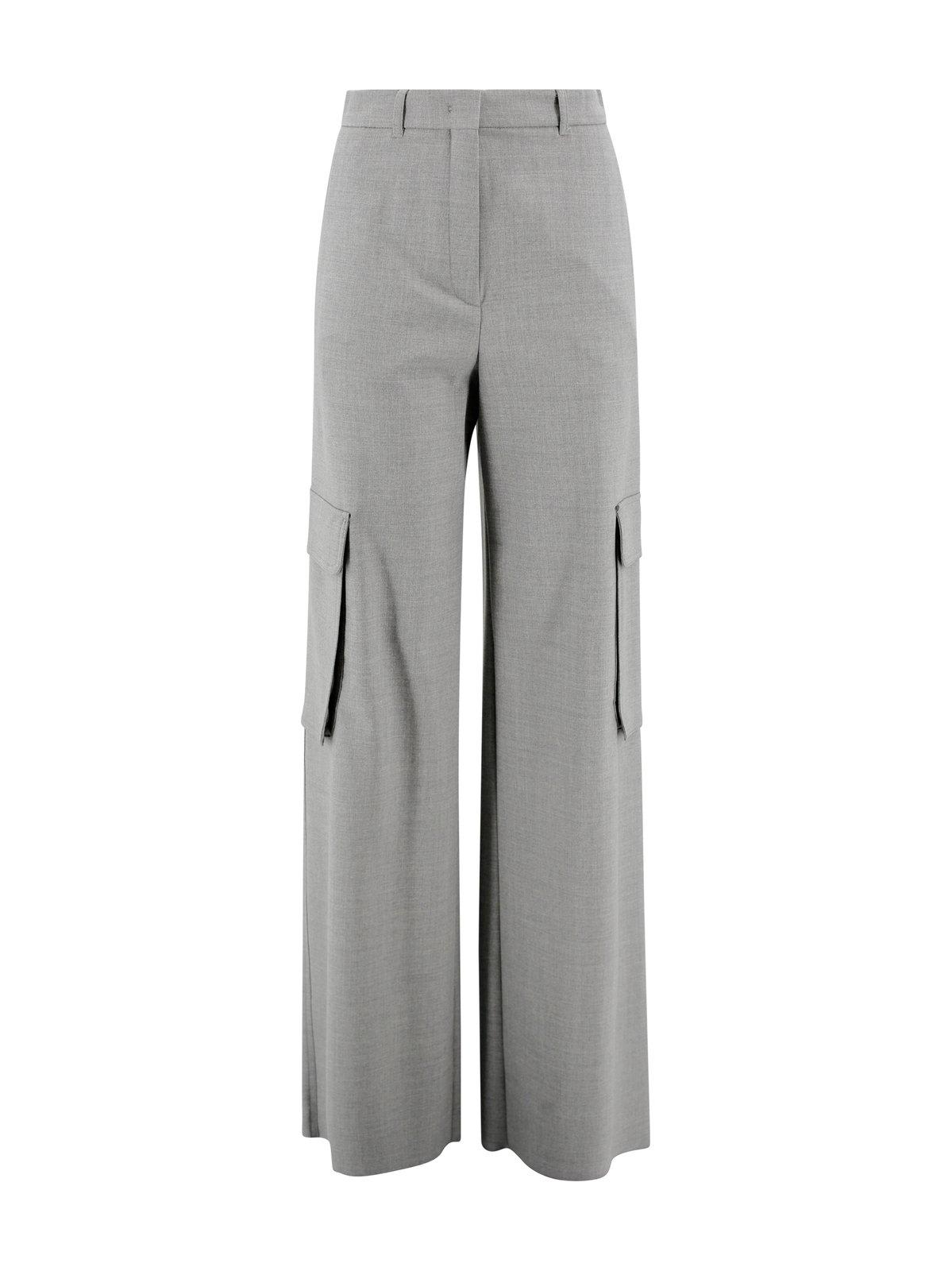 Shop Max Mara Ghiera Straight Leg Trousers In Grigio Medio