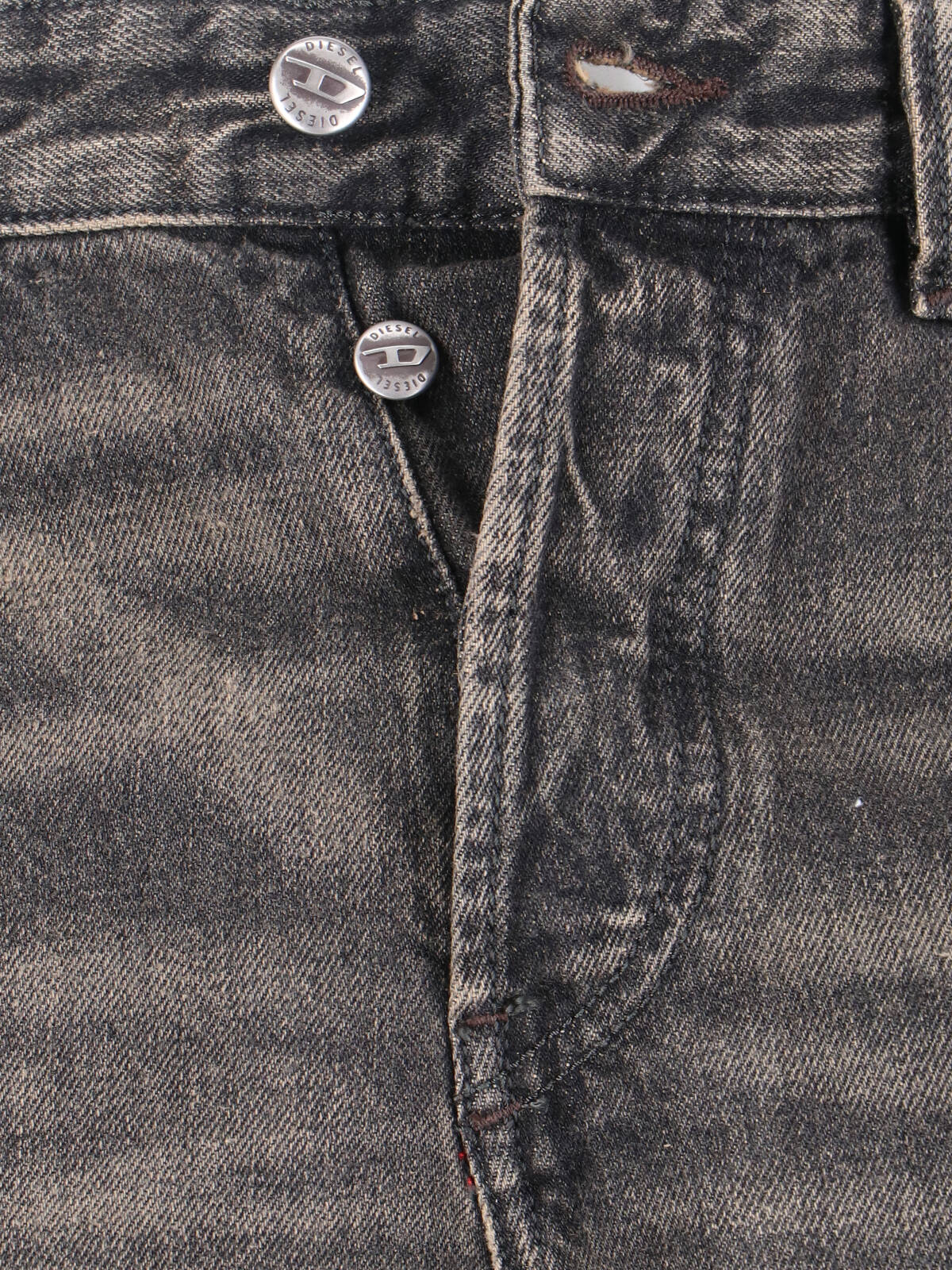 Diesel Bootcut Faded Jeans In Gray
