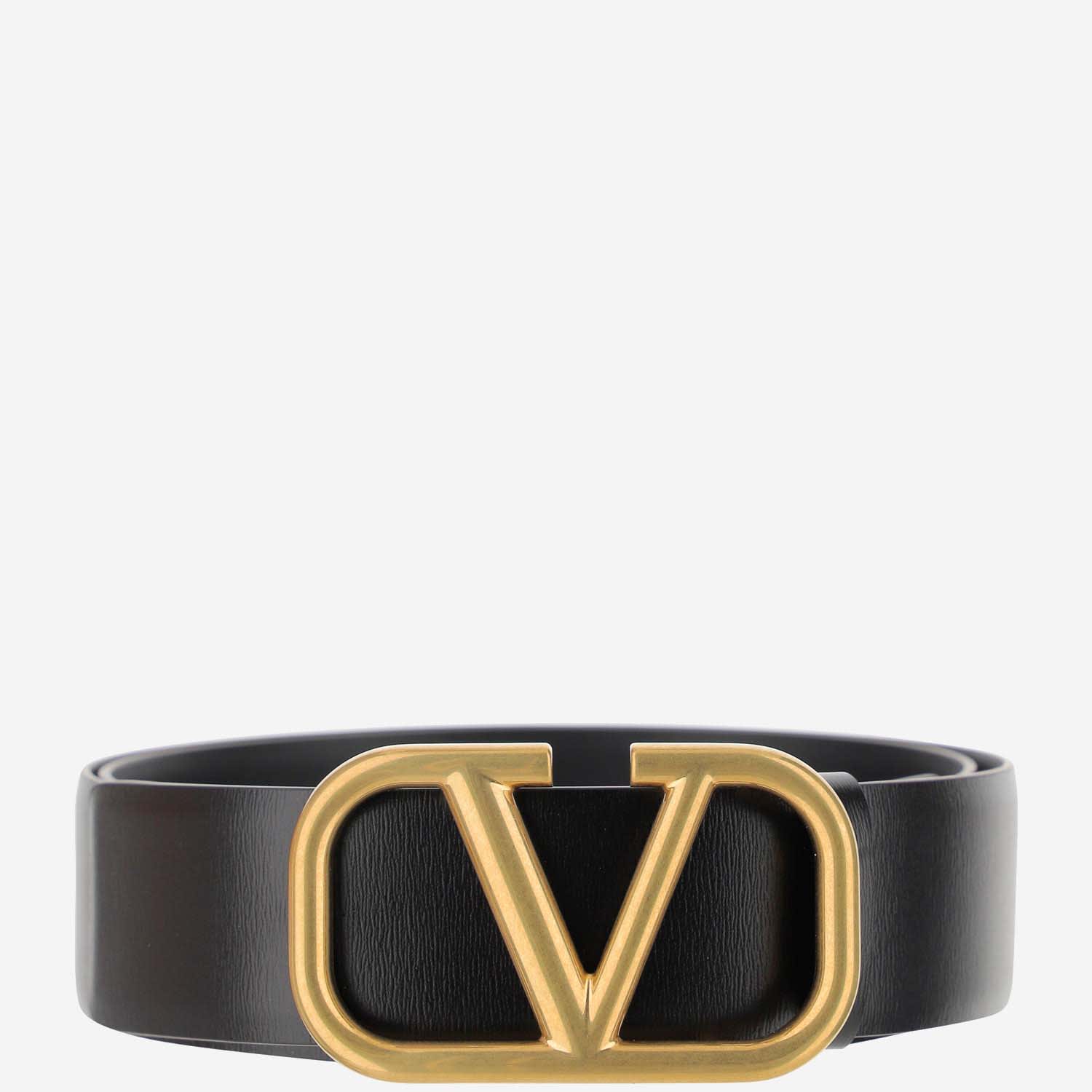 Shop Valentino Vlogo Signature Belt In Black