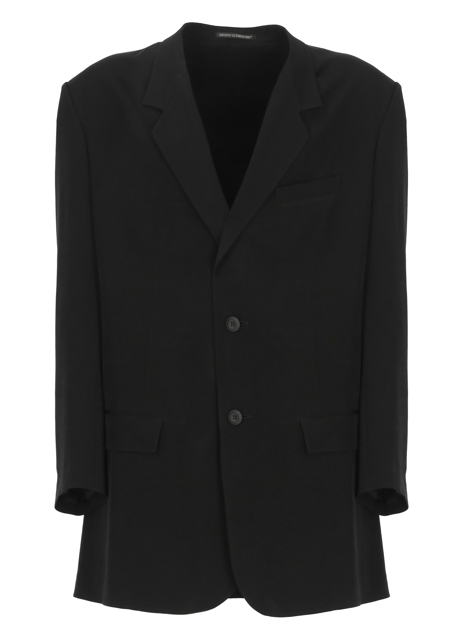 Yohji Yamamoto Single-breasted Jacket In Black