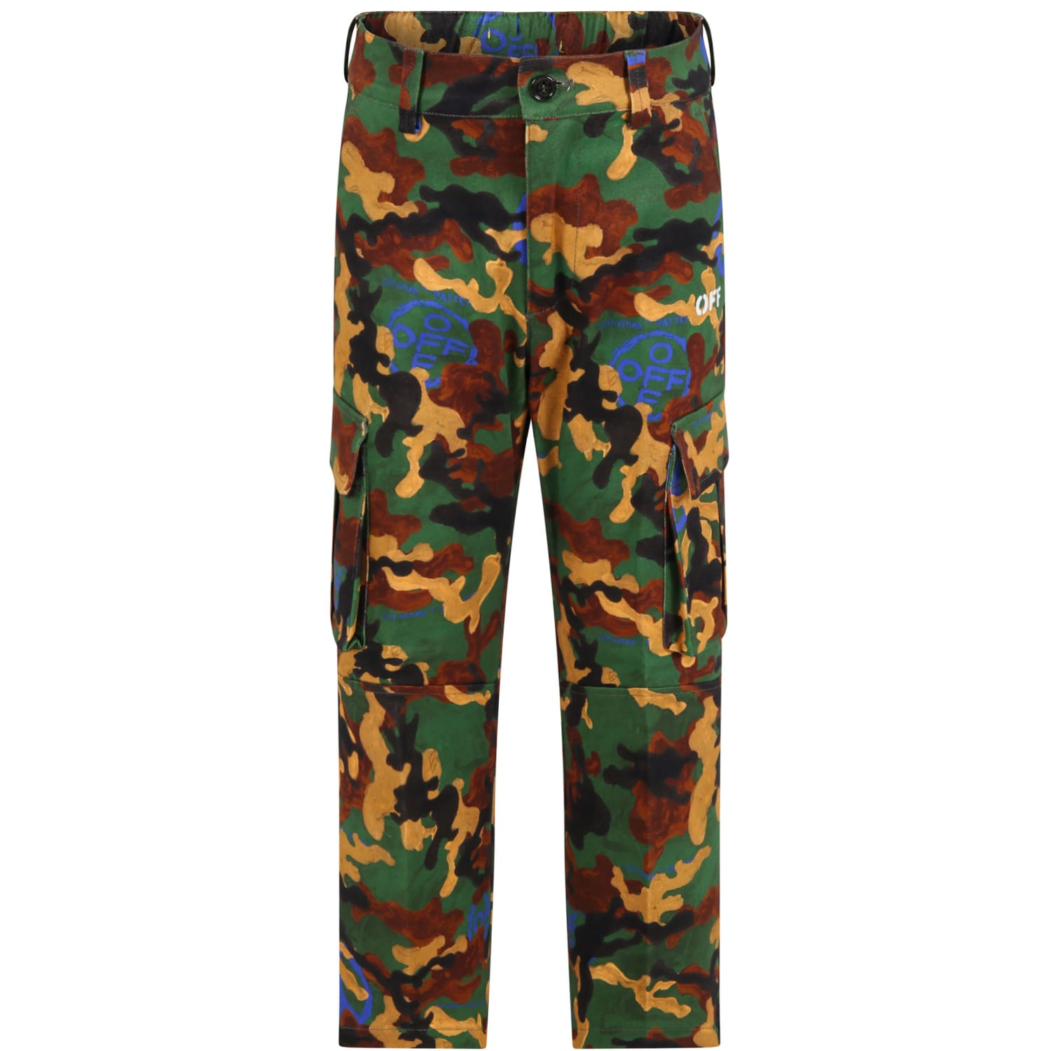 Off-White Multicolor Trouser For Boy With Logos