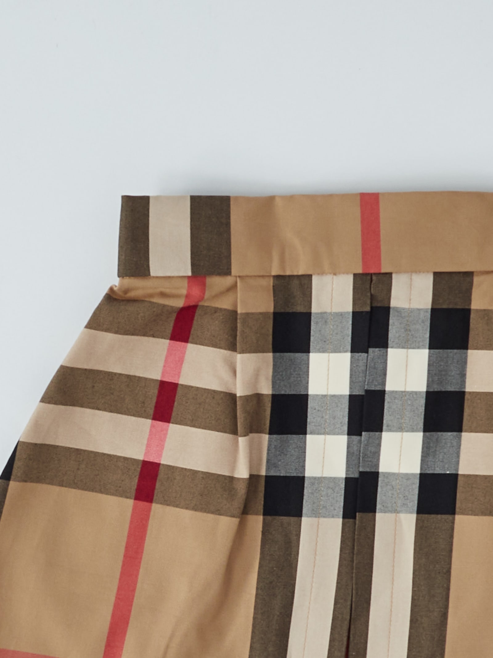 Burberry Girl's Anjelica Check-print Pleated Skirt In Check Beige