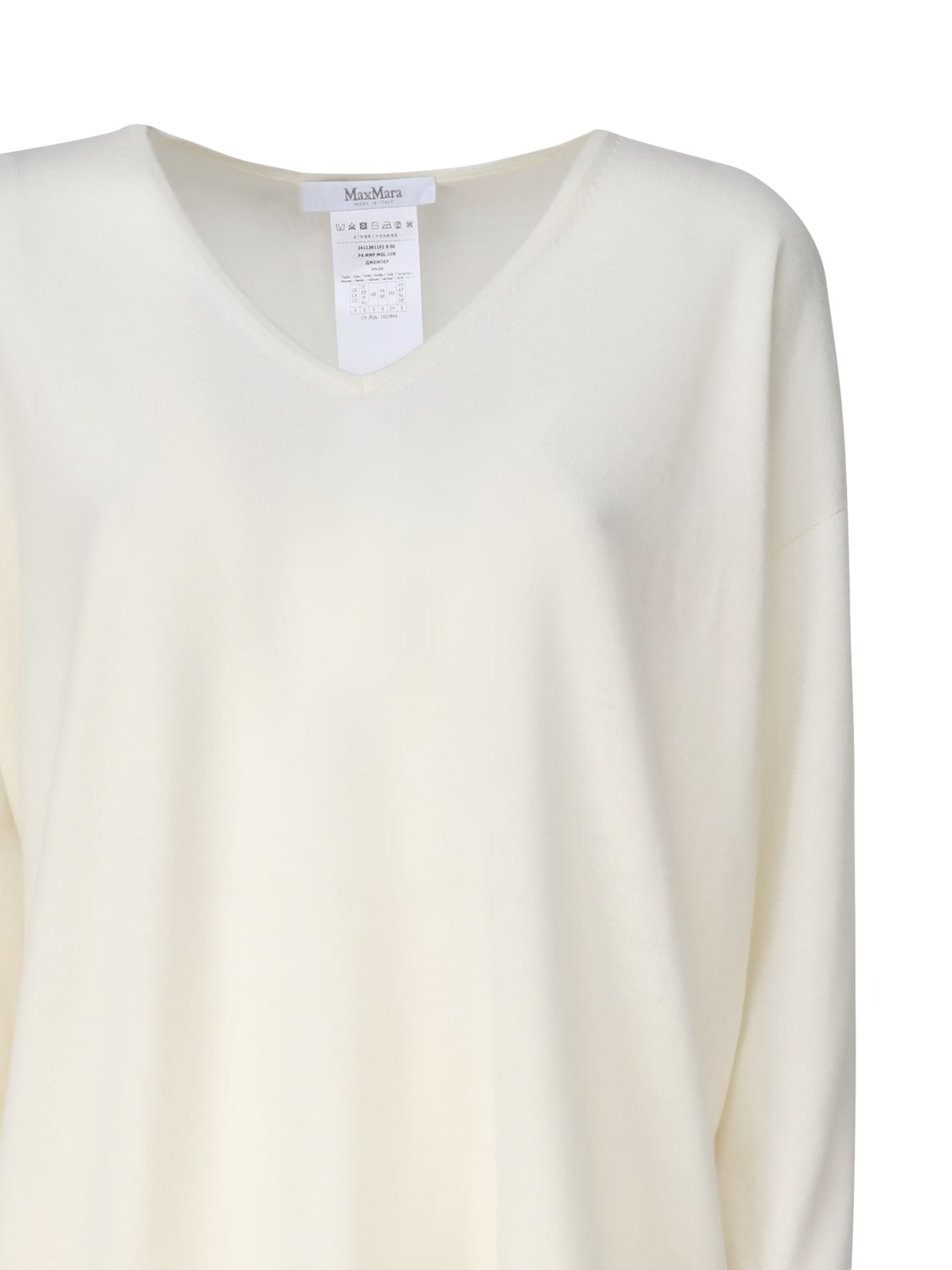 Shop Max Mara Freccia Knit In Cashmere In White