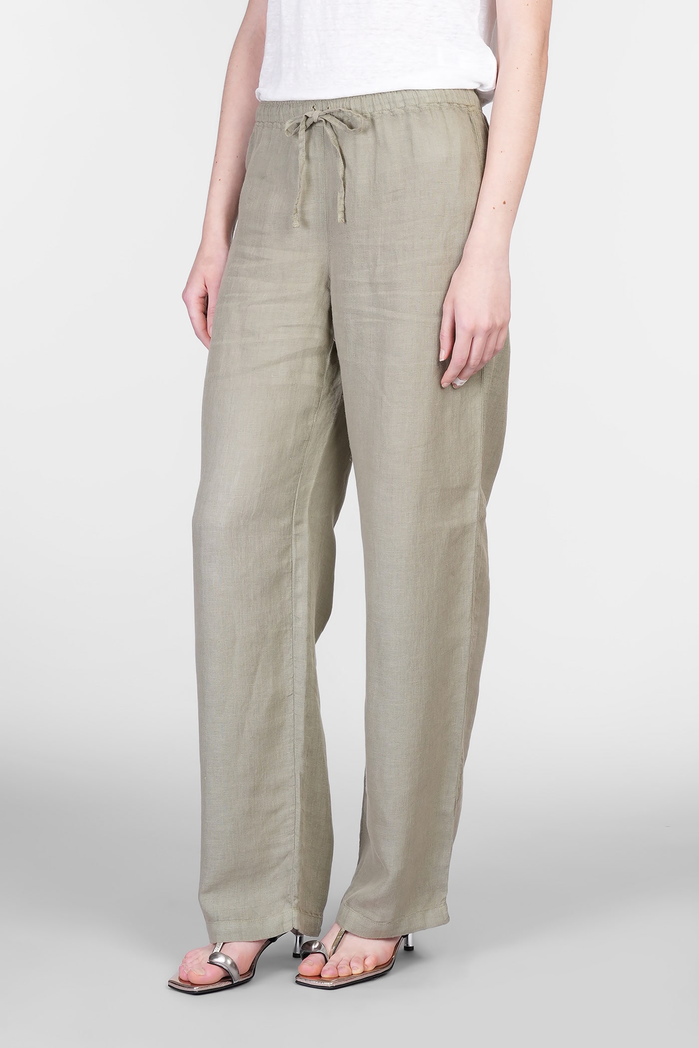 Shop 120% Lino Pants In Green Linen