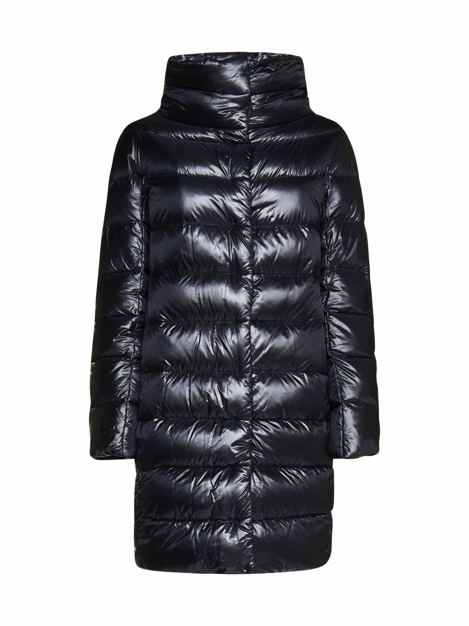 Herno Elisa Midi Down Jacket In Nero