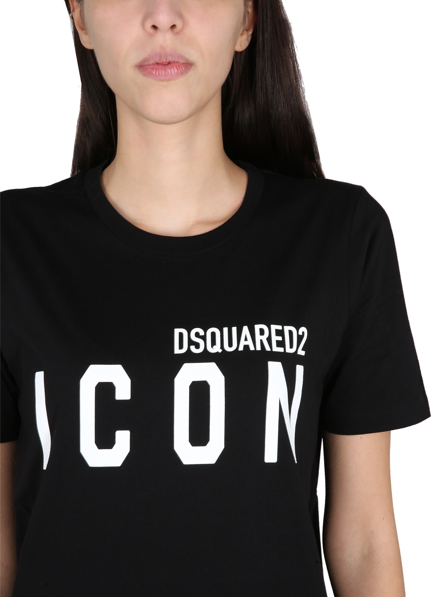 Shop Dsquared2 Icon T-shirt Dress In Black