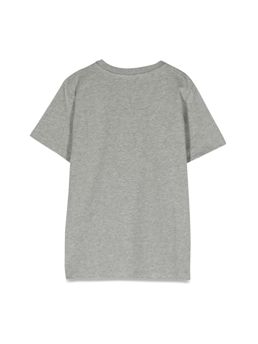 Shop Balmain Mc Logo T-shirt In Grey