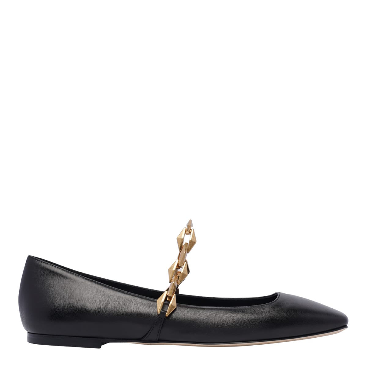 Shop Jimmy Choo Diamond Tilda Flats In Black