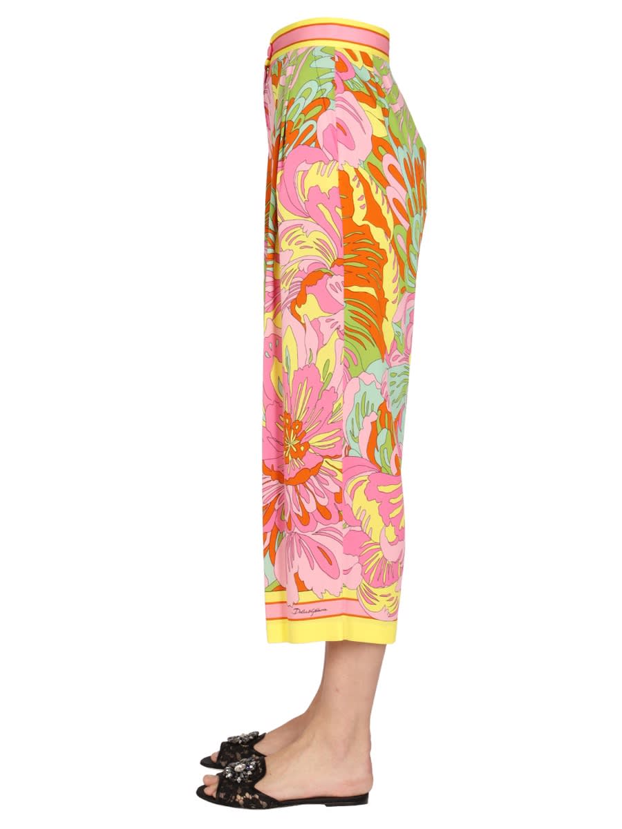 Shop Dolce & Gabbana 60s Print Pants In Multicolour