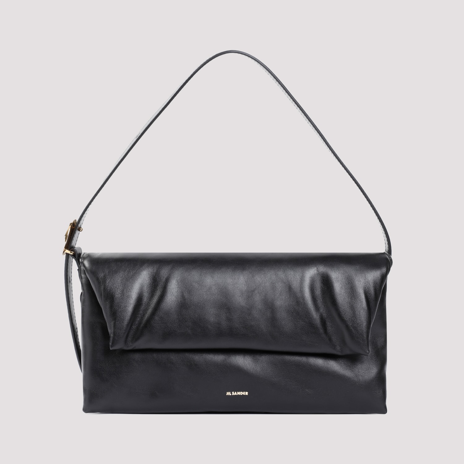 Shop Jil Sander Origami Shoulder Bag In Black