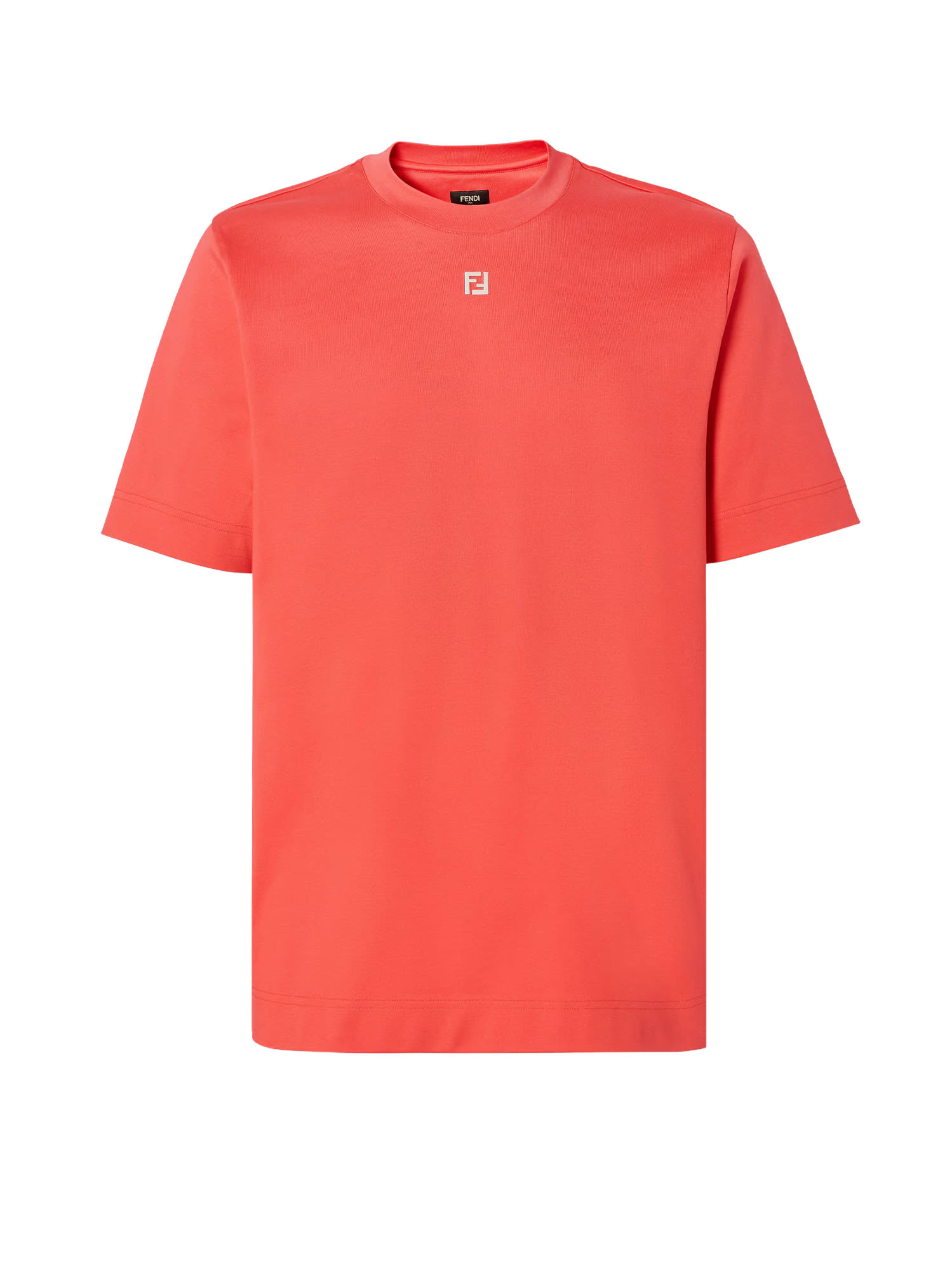 Fendi Cotton T-shirt In Orange