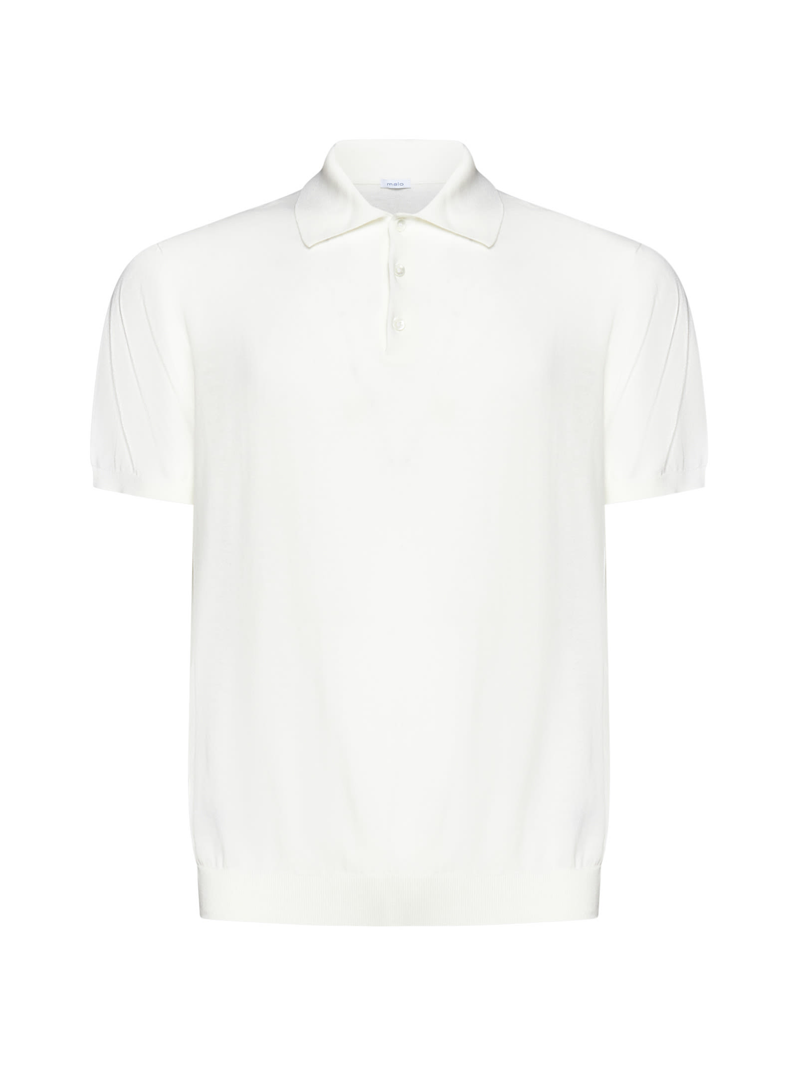 Shop Malo Polo Shirt In Bianco