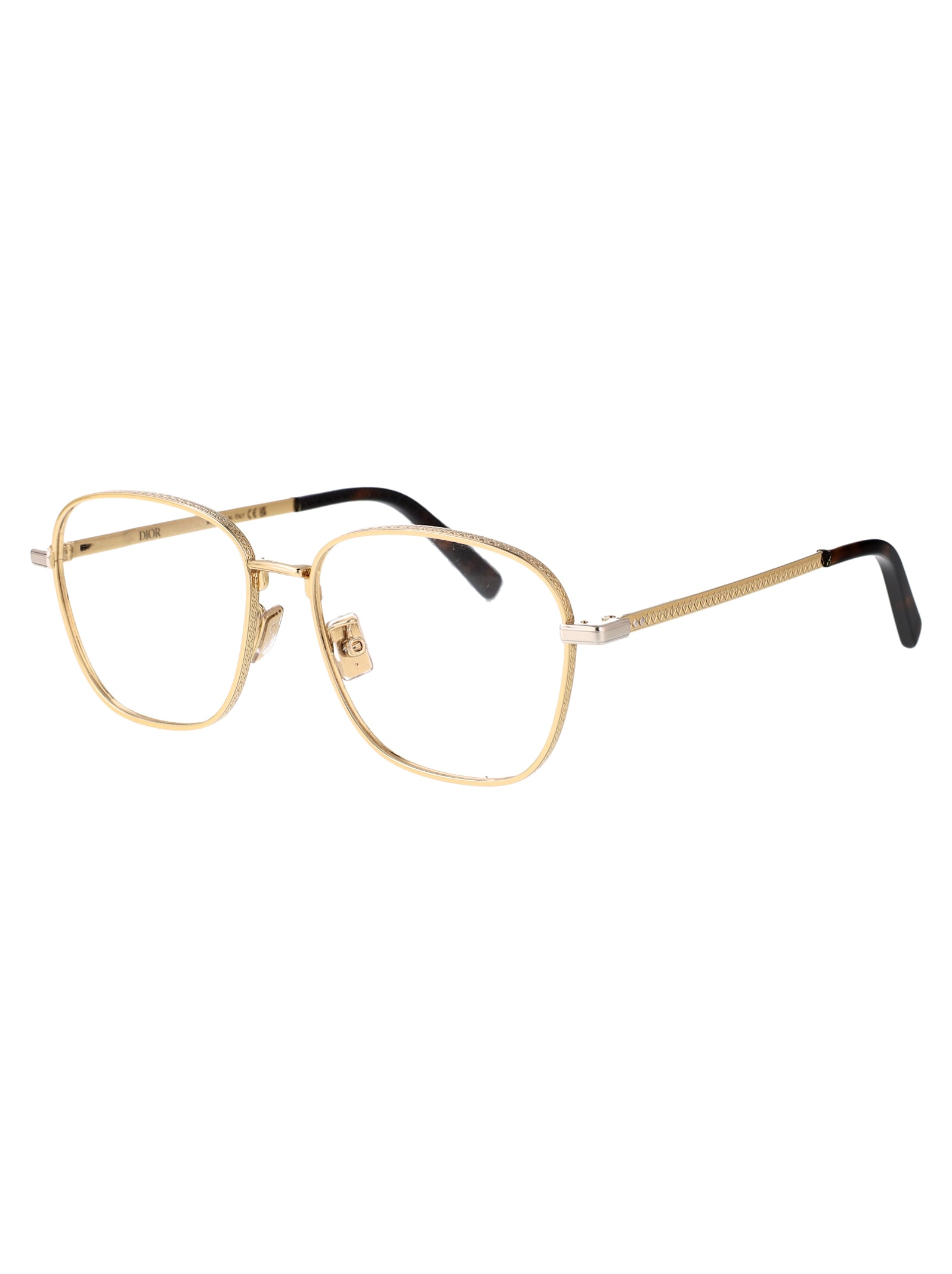 Shop Dior Cd Diamondo S7u Glasses In B300 Gold/other