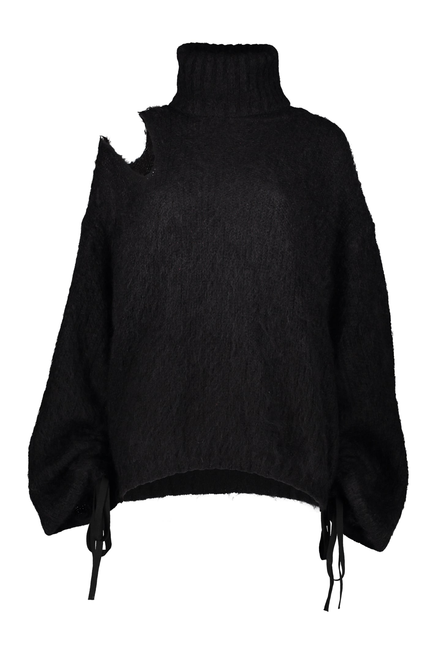 Shop Andreädamo Turtleneck Sweater In Black