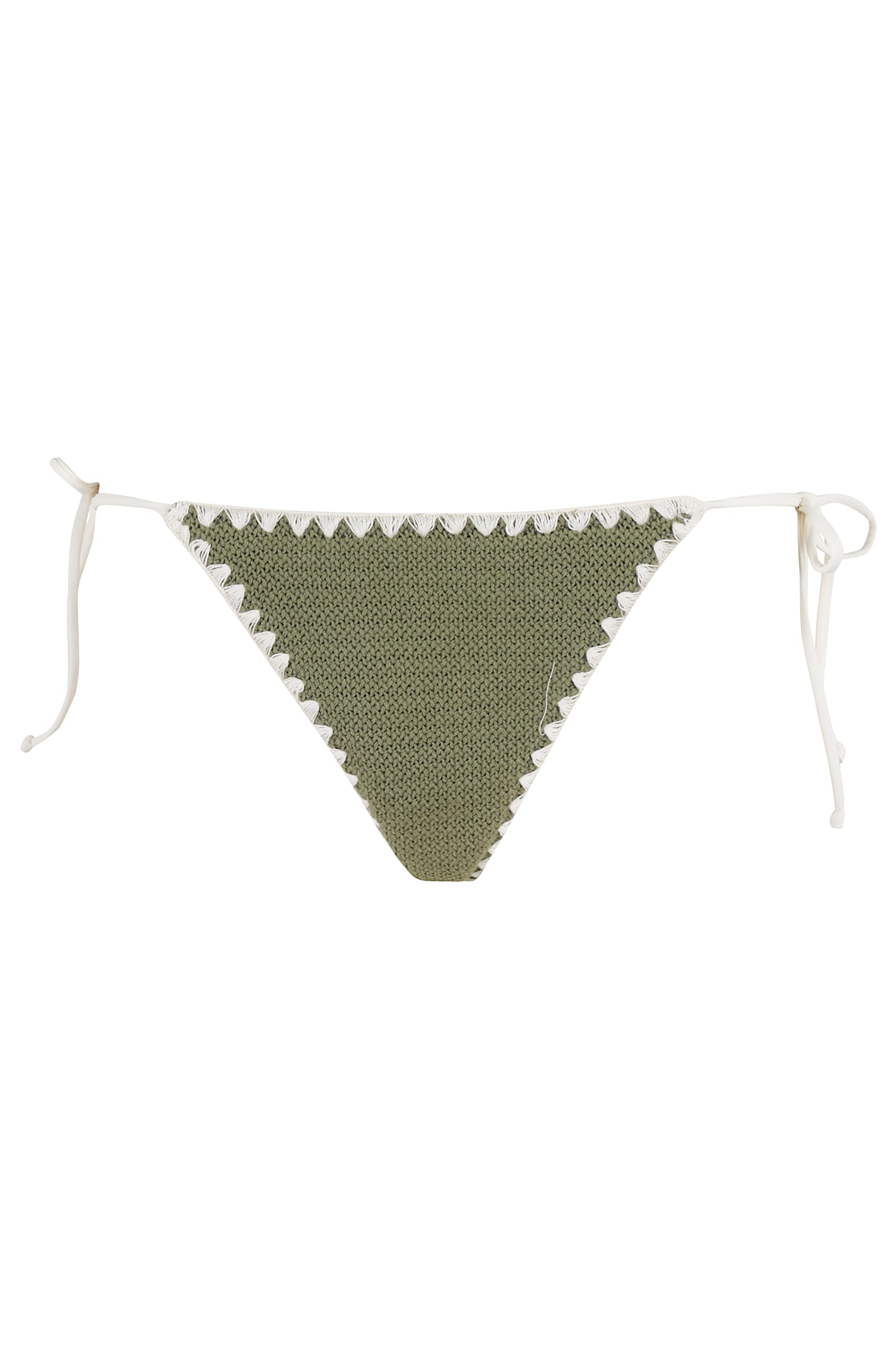 Mc2 Saint Barth Sequined Tie-side Bikini Bottoms In Green