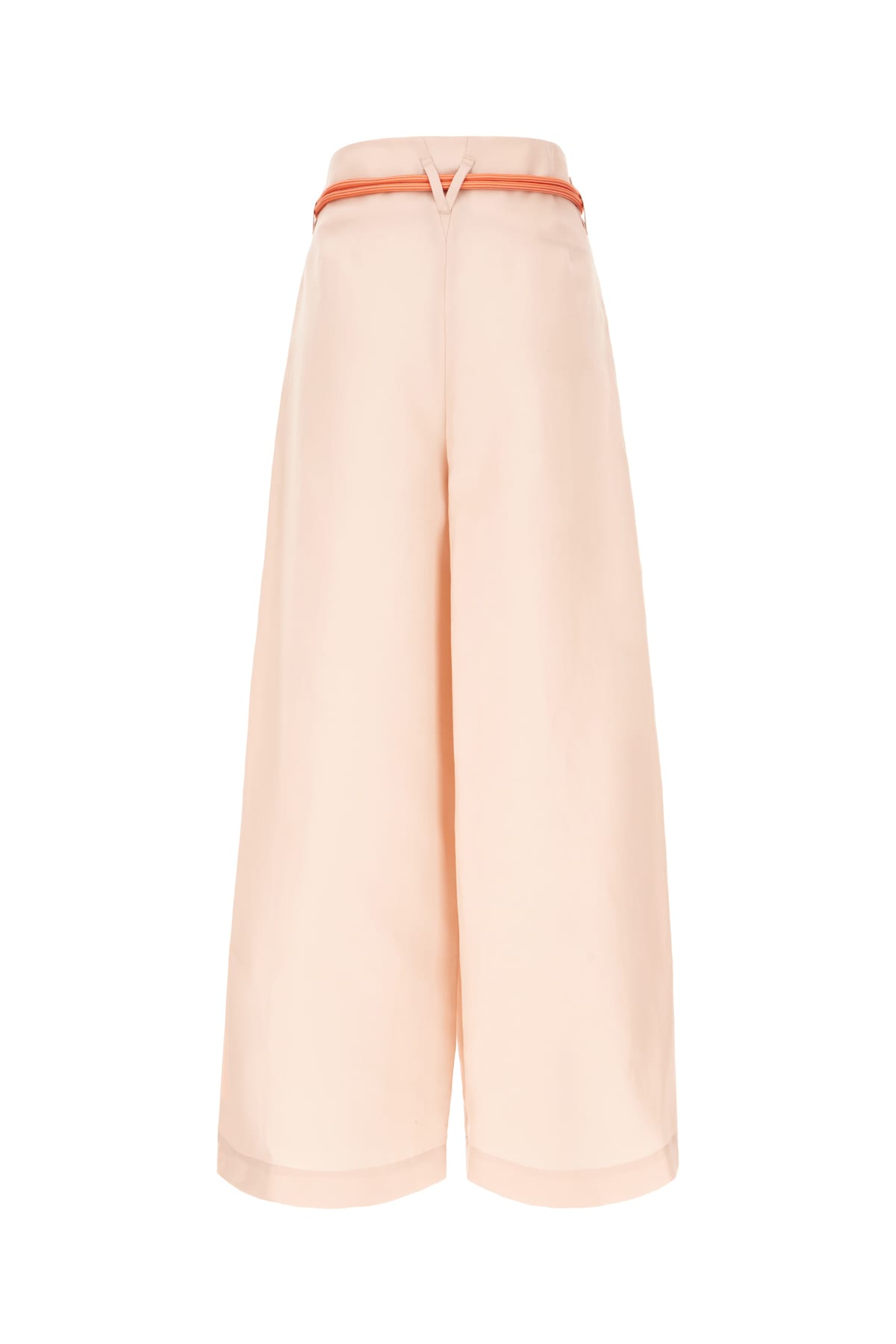 Shop Giorgio Armani Powder Pink Cotton Blend Pants In U4fs