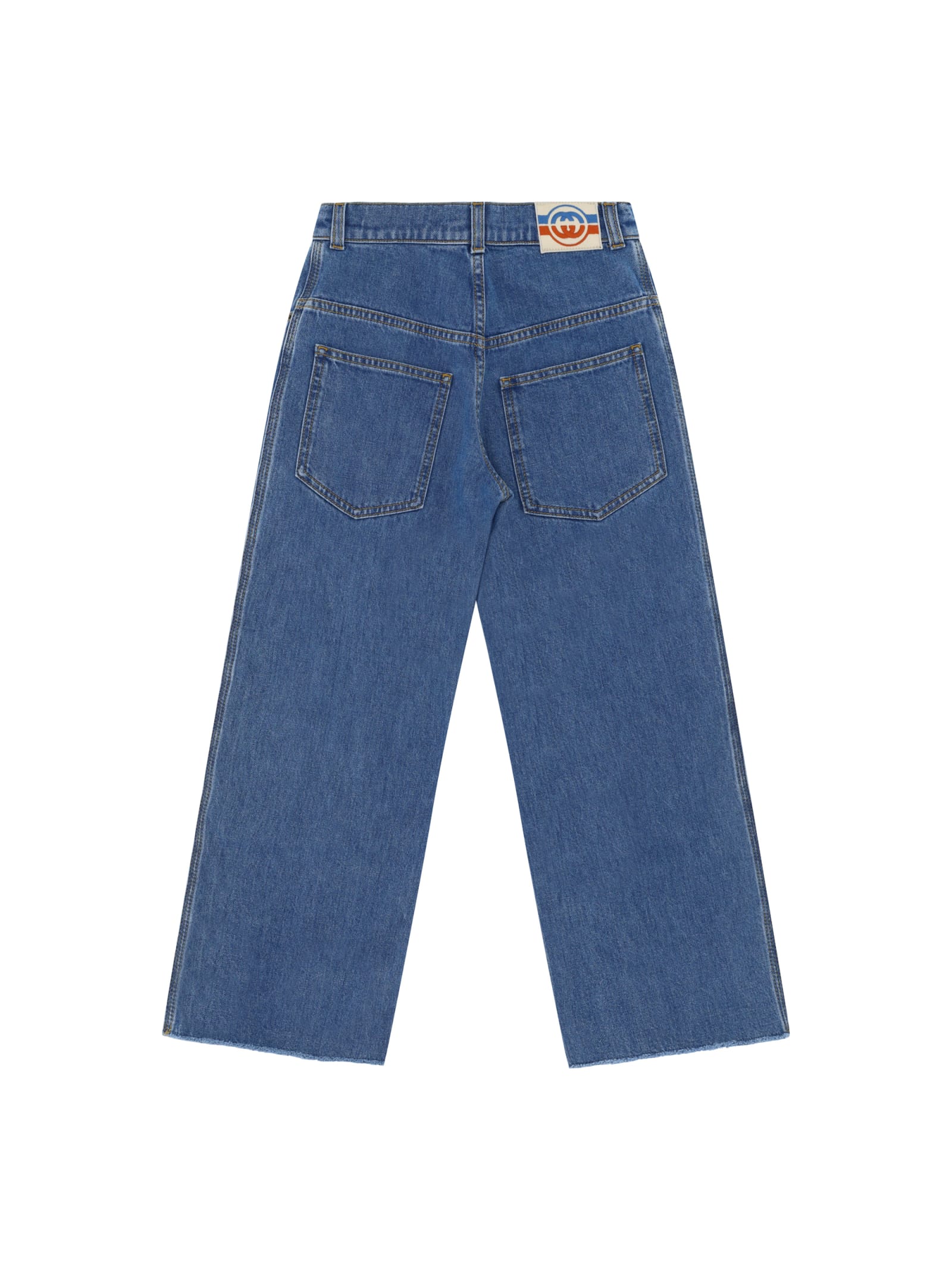 Shop Gucci Jeans For Boy In Blue/mix