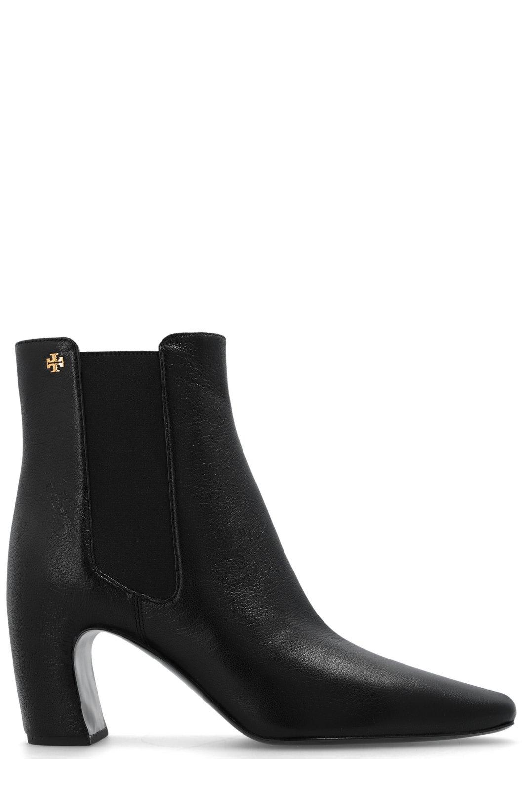 TORY BURCH SQUARE TOE HEELED BOOTS