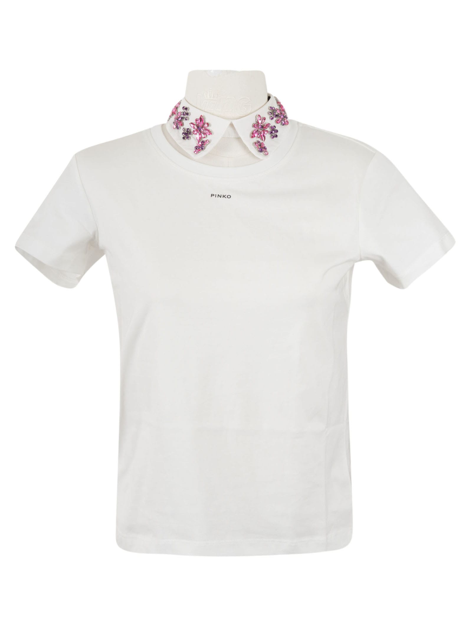 Pinko Floral Crystal Embellished T-shirt