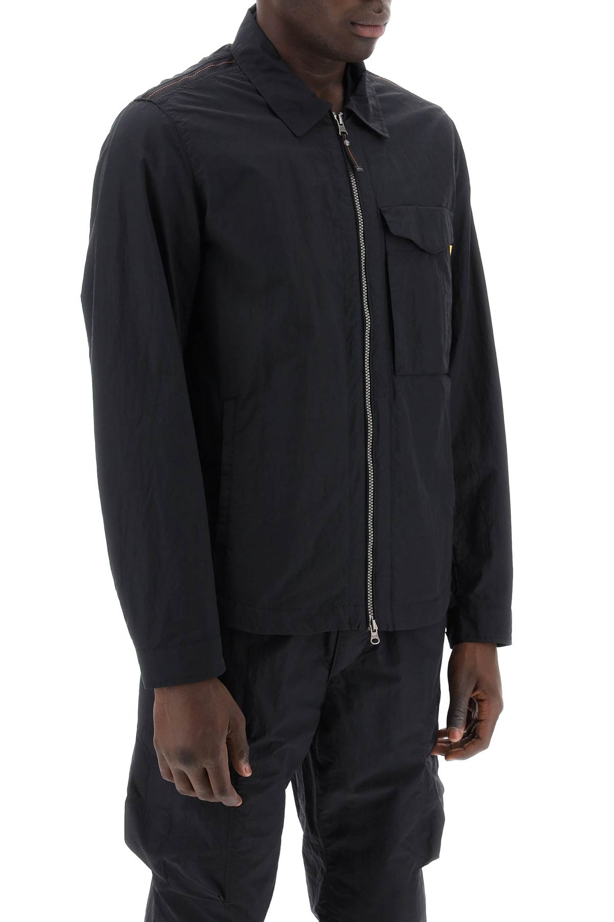 Shop Parajumpers Rayner Overshirt In Nylon In Black (black)