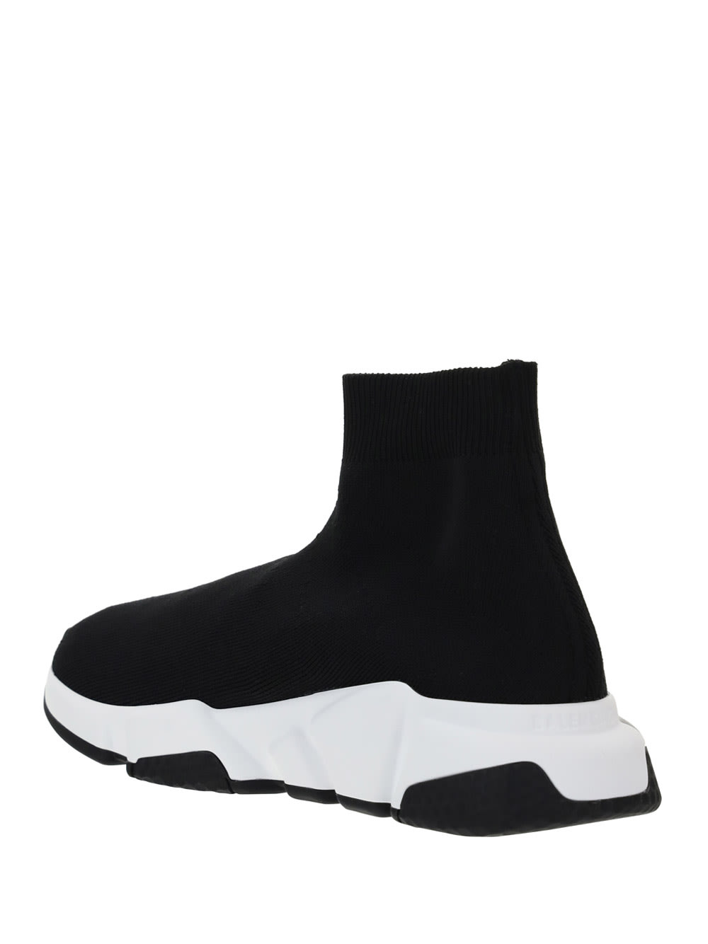 Balenciaga Speed Logo-print Stretch-knit High-top Sneakers In Black