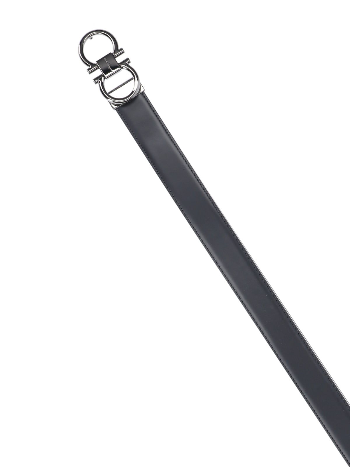 Ferragamo Gancini Reversible Belt In Black