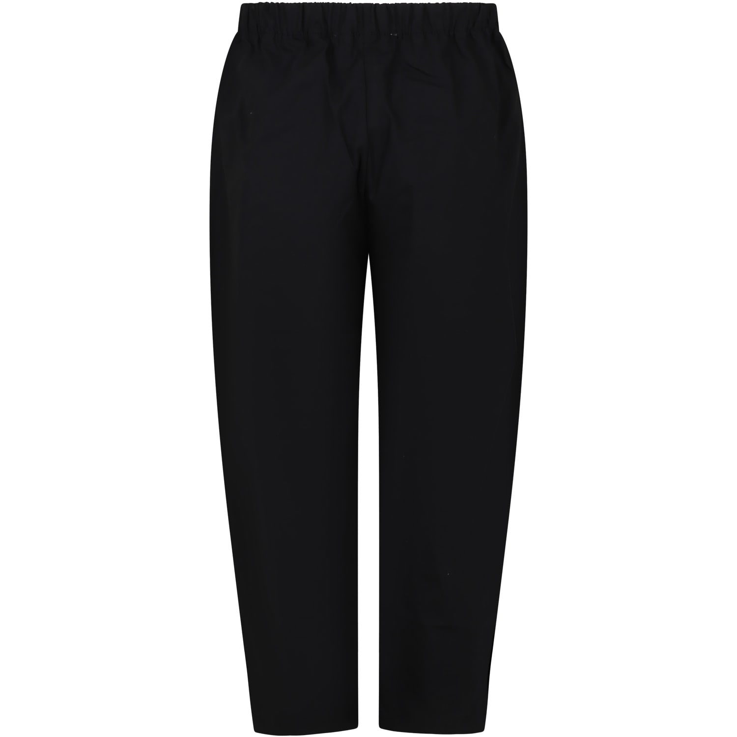 Shop Msgm Black Trousers For Boy With Logo