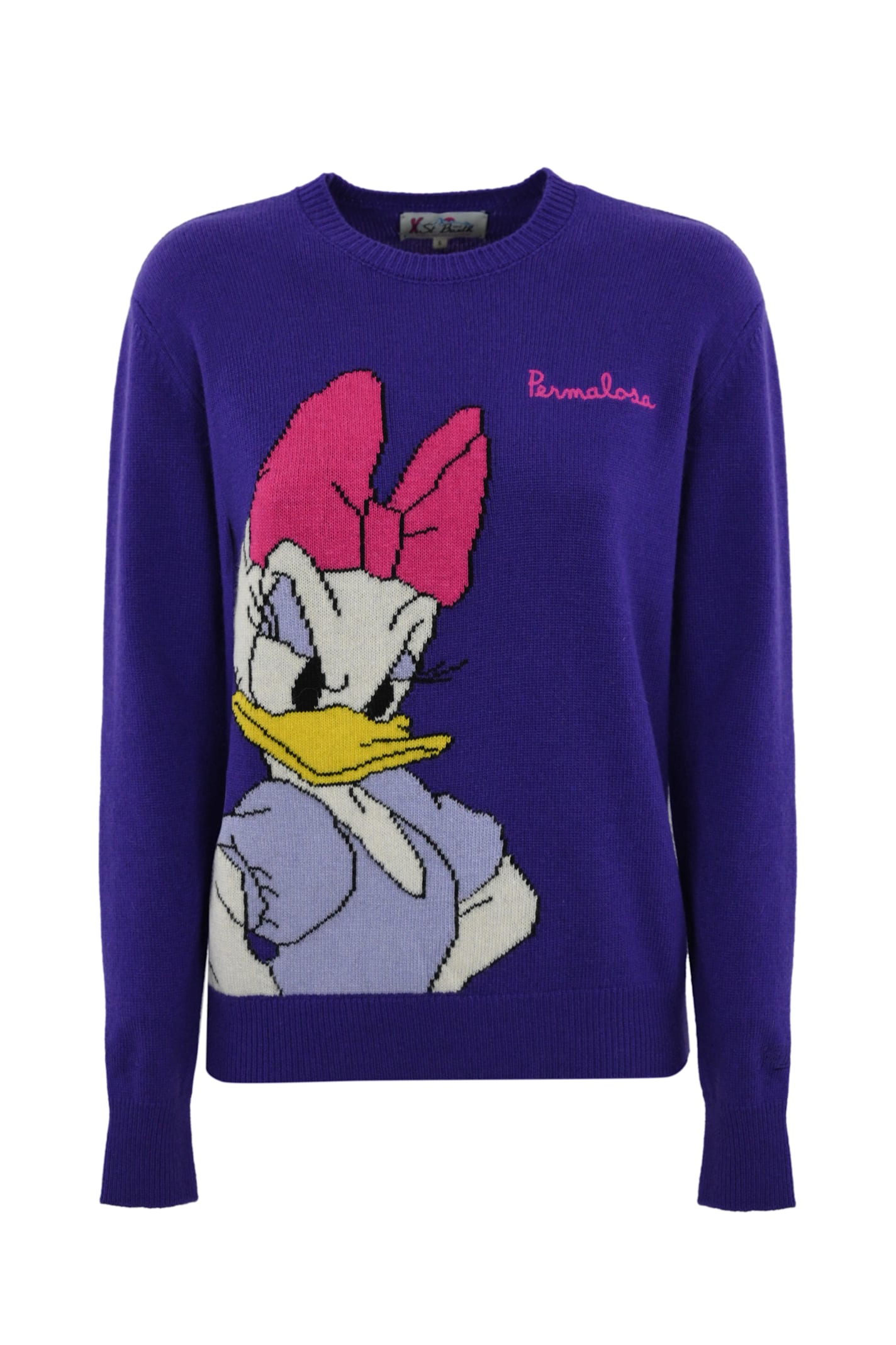 Mc2 Saint Barth New Queen Permalosa Sweater In Wool Blend In Viola
