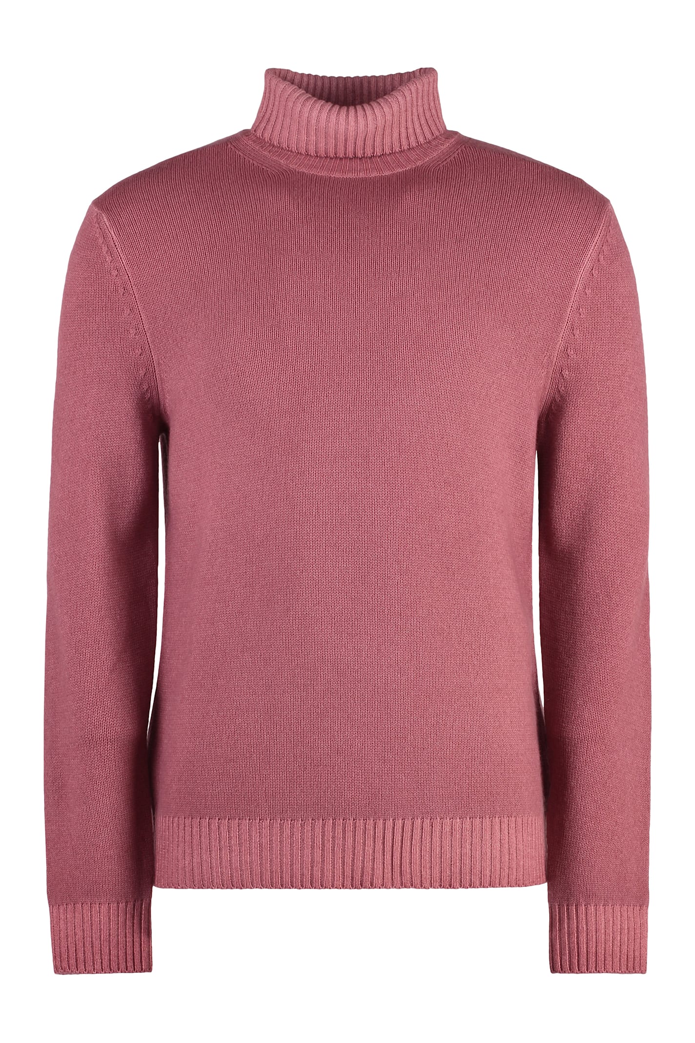 Malo Virgin-wool Turtleneck Sweater In Pink