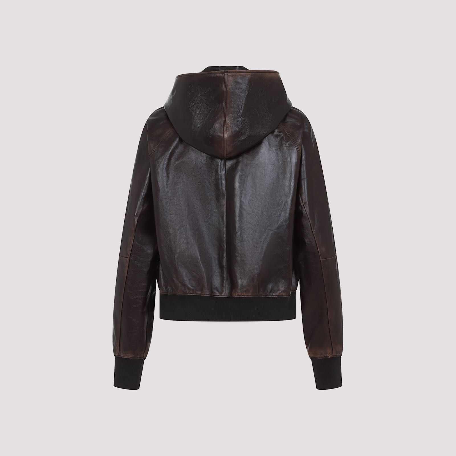 プラダ Prada Lamb Leather Jacket Prada Lamb Leather Jacket For Women In Brown | ModeSens