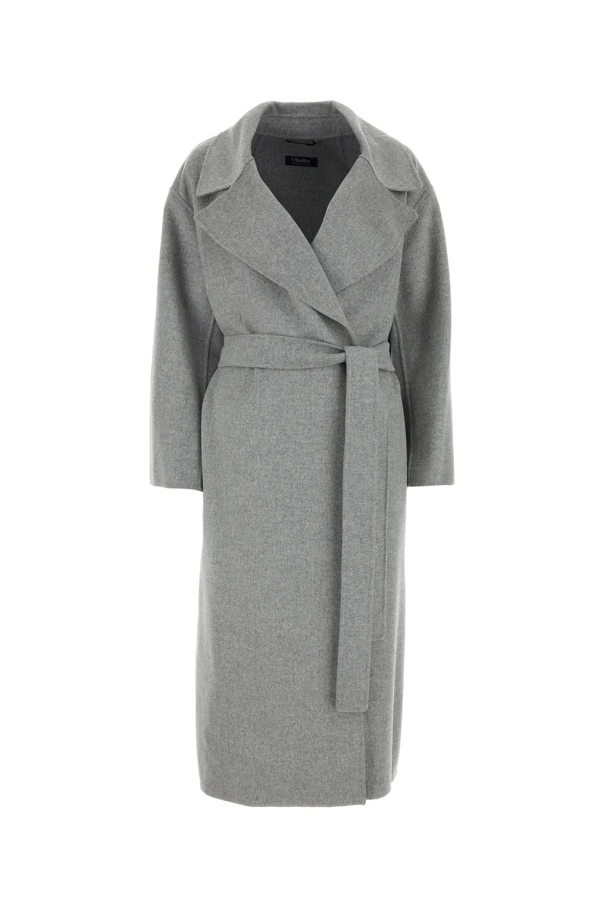 'S Max Mara Light Grey Wool Olanda Coat