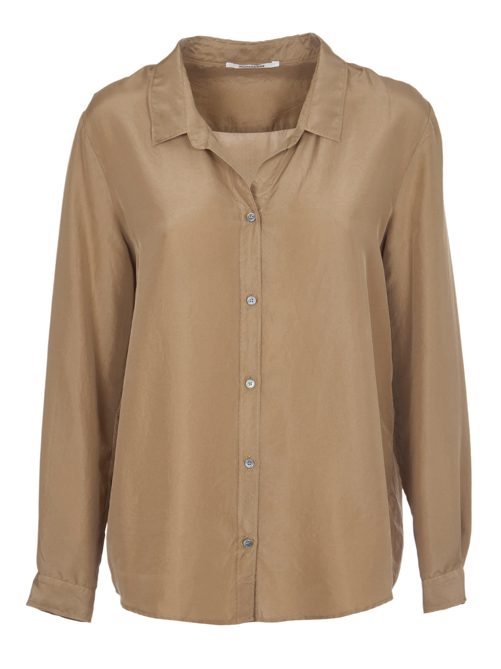 Pomandère Brown Silk Shirt