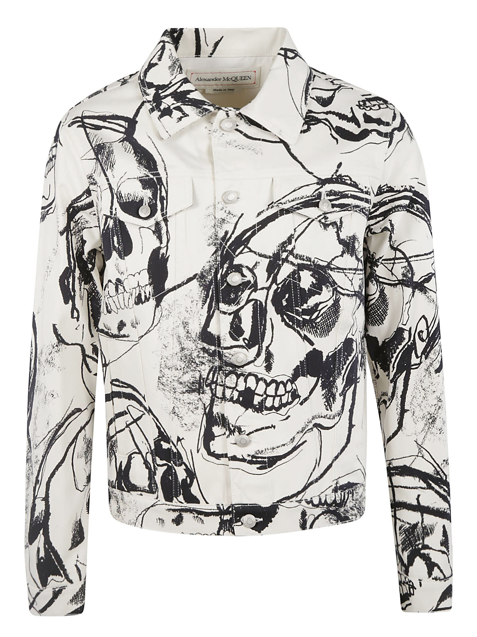 Alexander McQueen Painted Skull Print Shirt