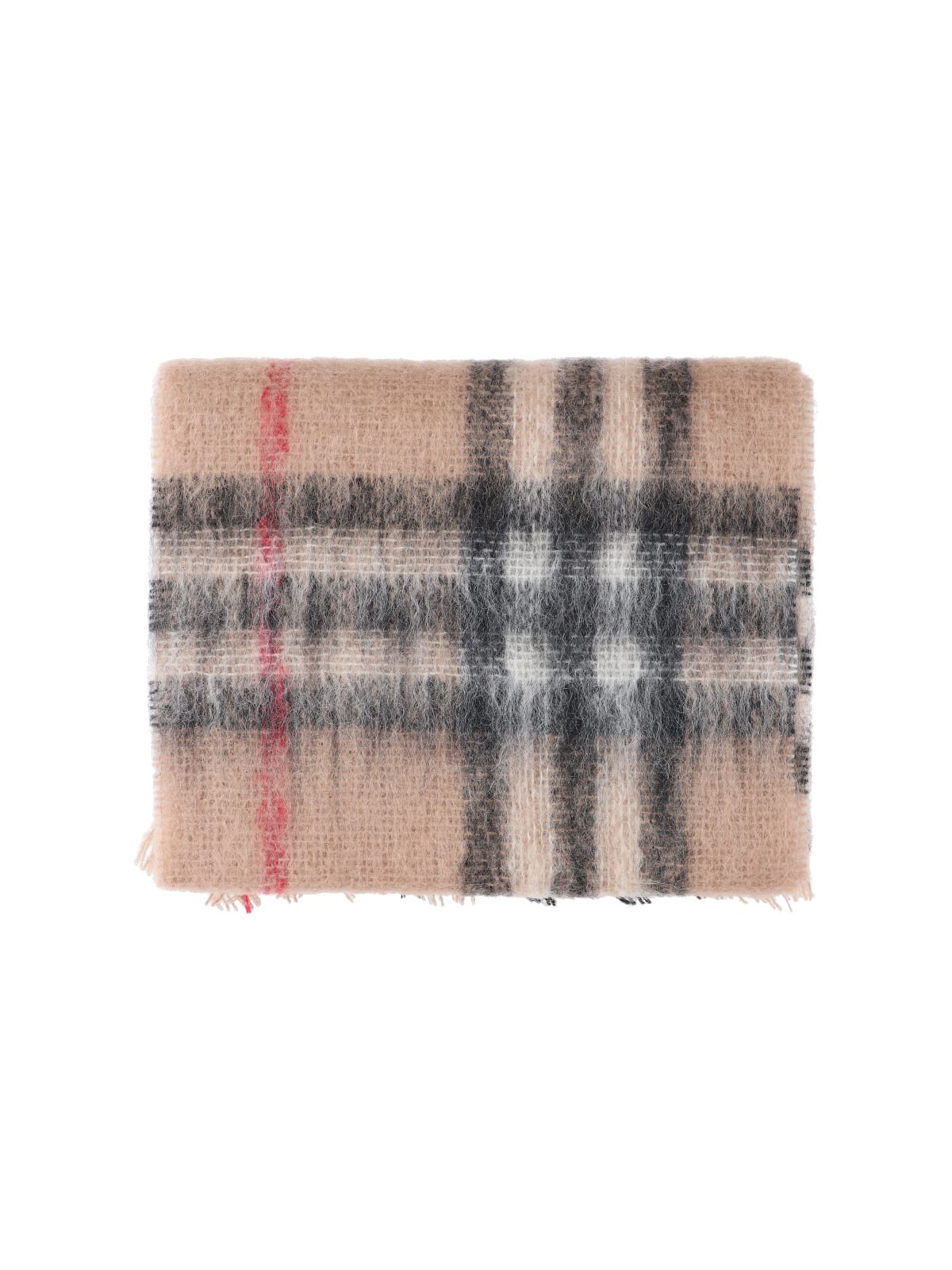 Burberry Check Scarf In Brown