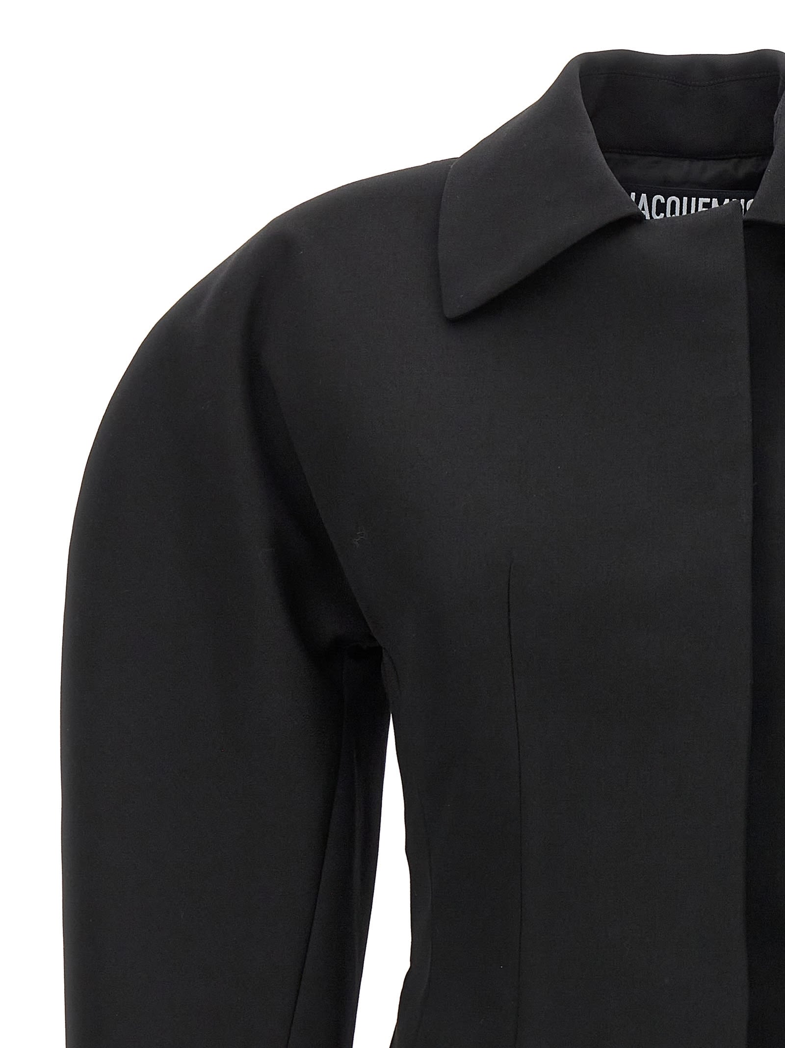 Shop Jacquemus La Veste Castagna Blazer In Black