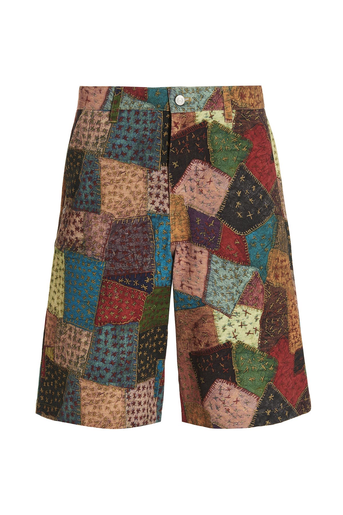 Andersson Bell Patchwork Print Bermuda Shorts