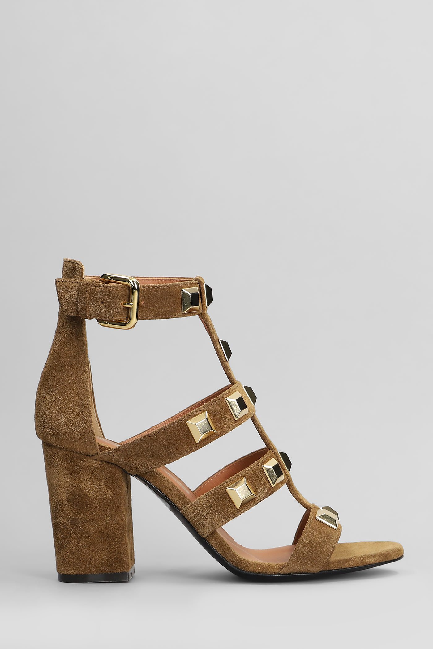 Sandals In Leather Color Suede