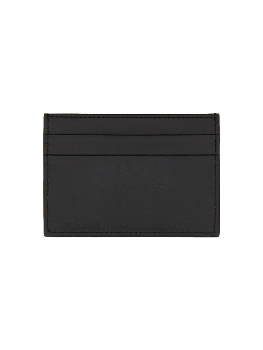 Shop Dolce & Gabbana Leather Card Holder With Logo In Black