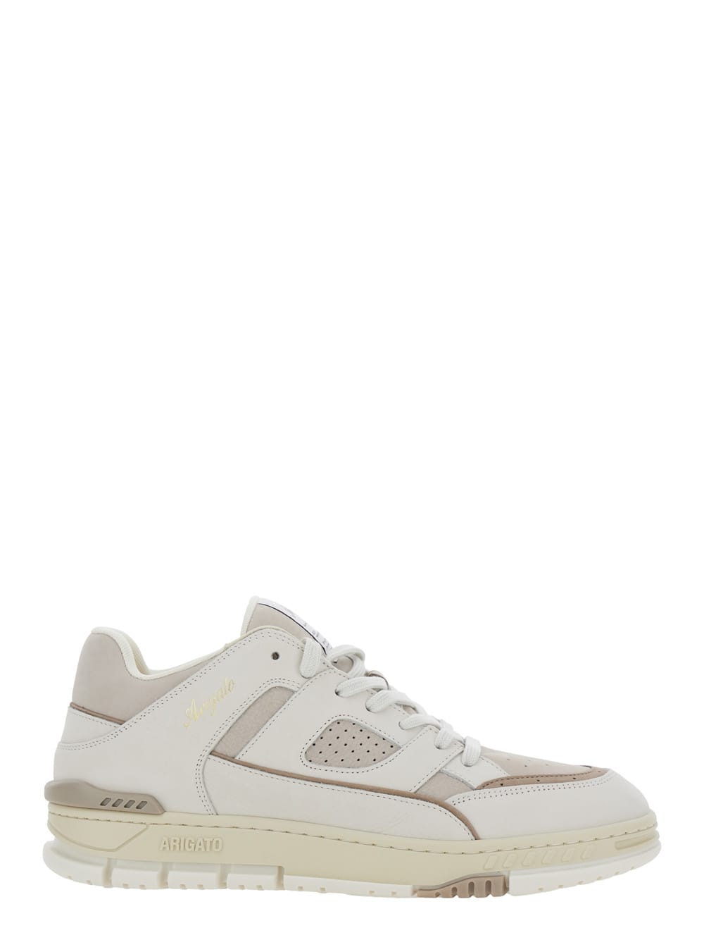 Axel Arigato Area Lo Beige Low Top Sneakers With Logo Patch On The Tongue And Chunky Sole In Leather Man In Neutral
