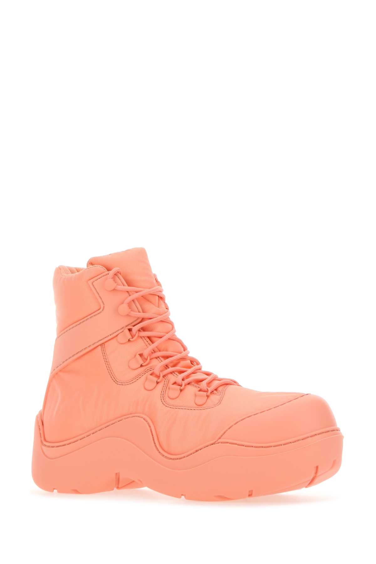 Shop Bottega Veneta Salmon Nylon And Rubber Puddle Bomber Ankle Boots In 6807