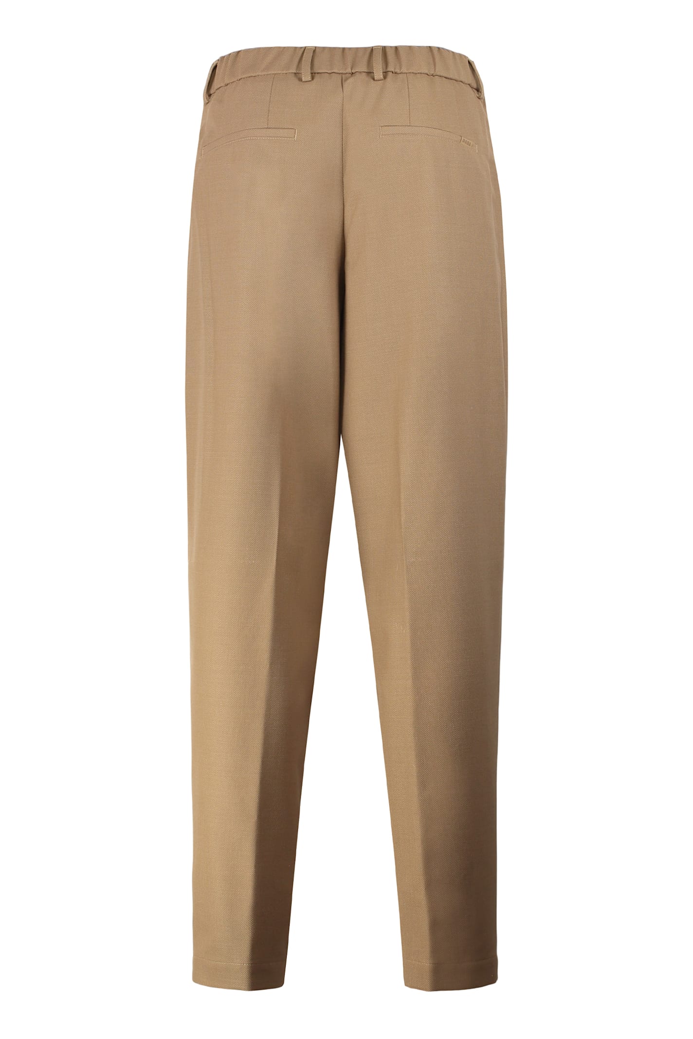 Hugo Boss Boss Wool Blend Trousers In Neutral