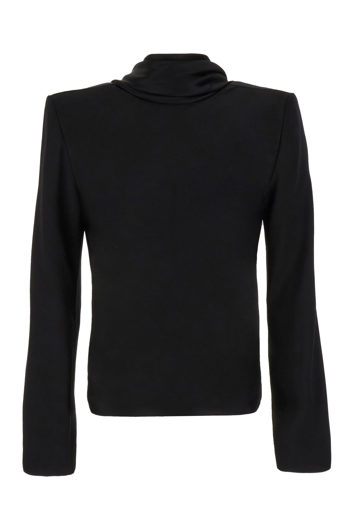 Shop Saint Laurent Black Silk Blouse In 1000