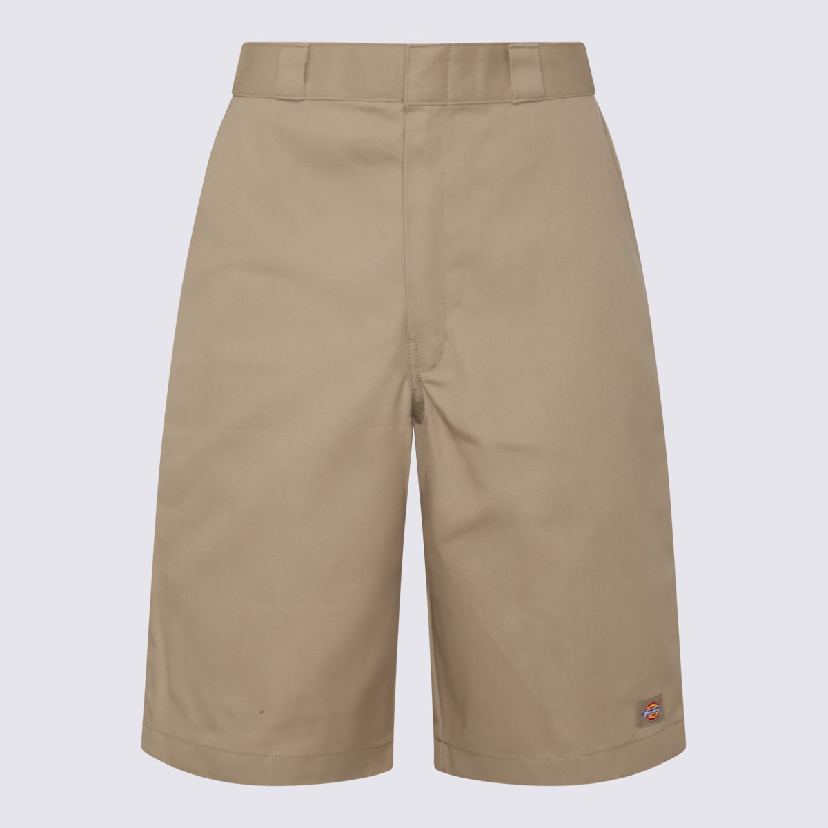 Dickies Khaki Cotton Blend Shorts In Brown