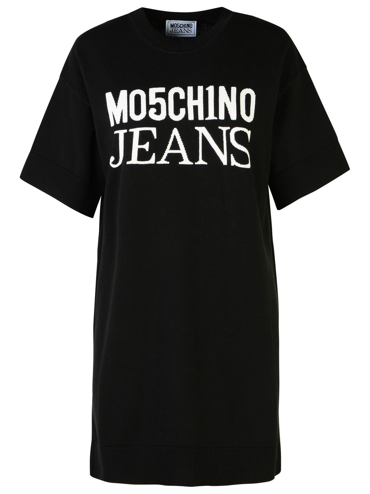 M05ch1n0 Jeans Black Cotton Dress
